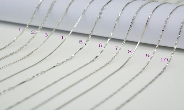 

100 genuine s925 sterling silver o chains solid silver necklace korean jewelry collarbone chain whole4324508