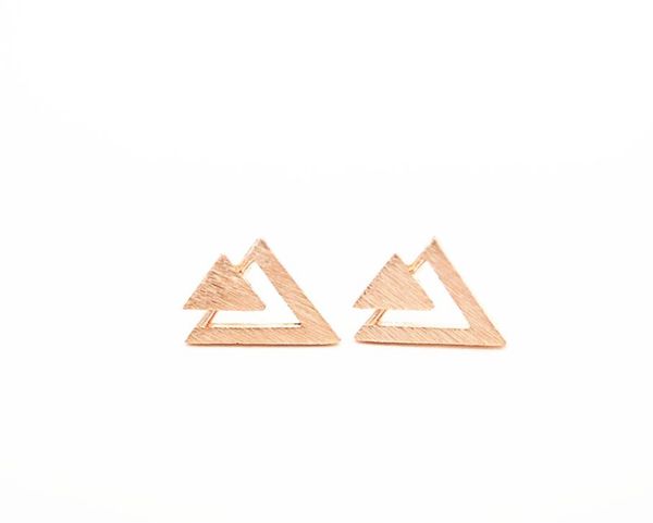 

fashion triangle stud earrings three triangles pile stud earrings personality triangle combination stud earrings for women2900720, Golden;silver