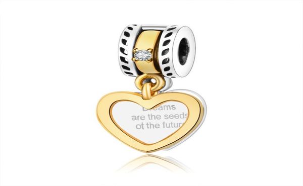 

new 925 sterling silver seeds of the future dangle charm clear crystal pave hearts beads fit original women bracelet diy fashion 7251268, Black