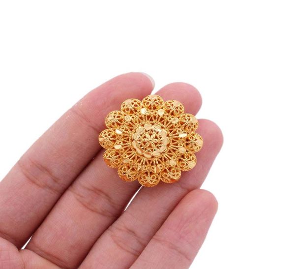 

rings for women 18k luxury gold color ring dubai party bride wedding ring jewelry african wife gifts lovers ring resizable size6209244, Silver