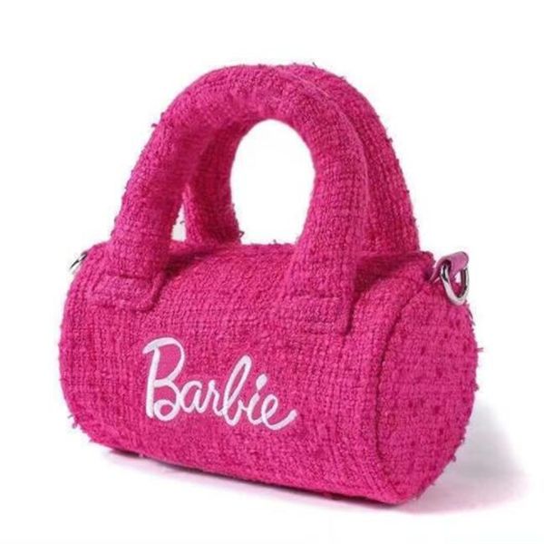 

fashion kids boston handbags girls letter embroidered single shoulder pillow bag children peach princess messenger bags, Black