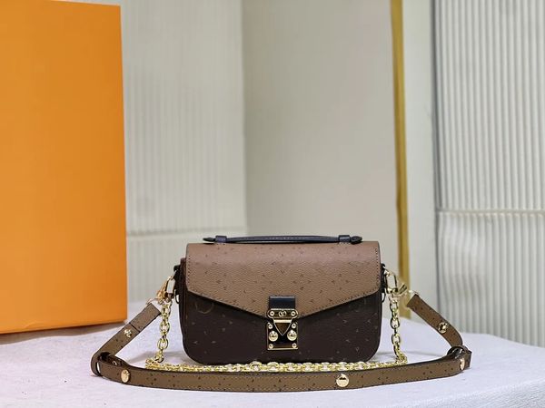 

fashionable women's design handbag single shoulder bag s lock luxury women's crossbody bag classic letter pattern leather messenge