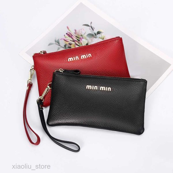 

money clips ellovado genuine leather women zipper clutch bag female card holder card wallet fashion coin purse money phone case baghkd230627, Black