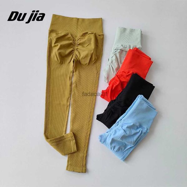 

2023 seamless yoga leggings women high waist running fitness tights push up leggings workout gym girl scrunch butt sports pants l230621, Black