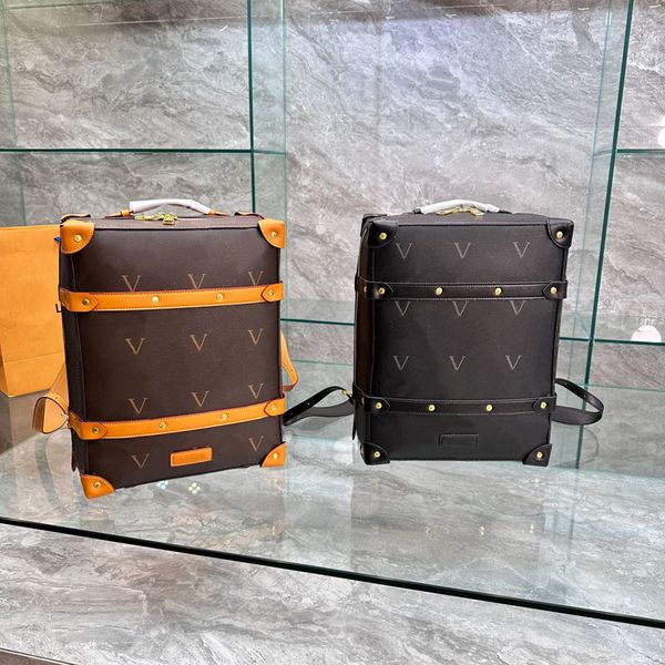 

designer backpack luxury brand purse double shoulder straps backpacks women wallet real leather bags lady plaid purses duffle luggage by bra