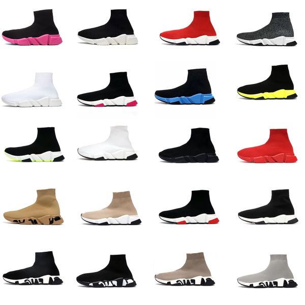 

senior designer leisure shoes brand luxury sports shoes men and women three-point paris retro socks black white blue light ruby graffiti pla