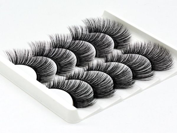

3d synthetic hair false eyelashes handmade soft and comfortable stereo multilayer makeup full strip eye lashes 5pairspack 6 styl9991243