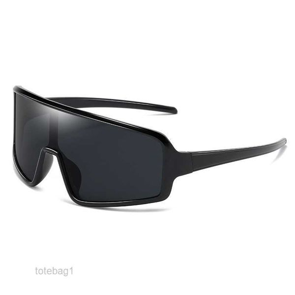 

2023 new men's sunglasses large frame fashion cycling sports windproof glasses 4 65n7, White;black