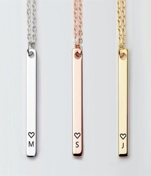 

fashion 26 letter pendants initial necklace women girl tag jewelry silver gold heart english alphabet choker9694922