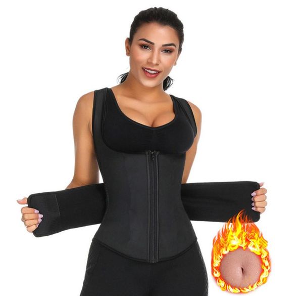 

waist trainer girdles slimming sheath neoprene trimmer belt woman cincher corset tummy control waist curve shaper4173169, Black;gray