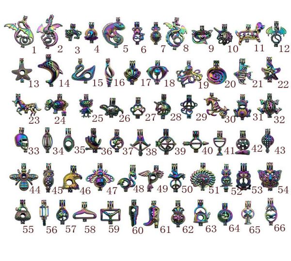 

stf 234 designs rainbow color pearl cage pendant love wish gem beads cages open locket charm oyster pearl mountings in bulk jewelr3510848, Silver