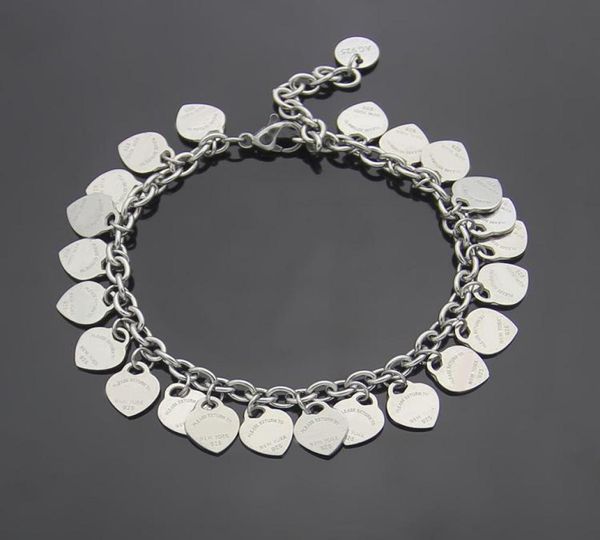 

z16 full love heart fashion t brand 175cm designer bracelets for lady design women party wedding lovers gift stainless steel have9228608, Black