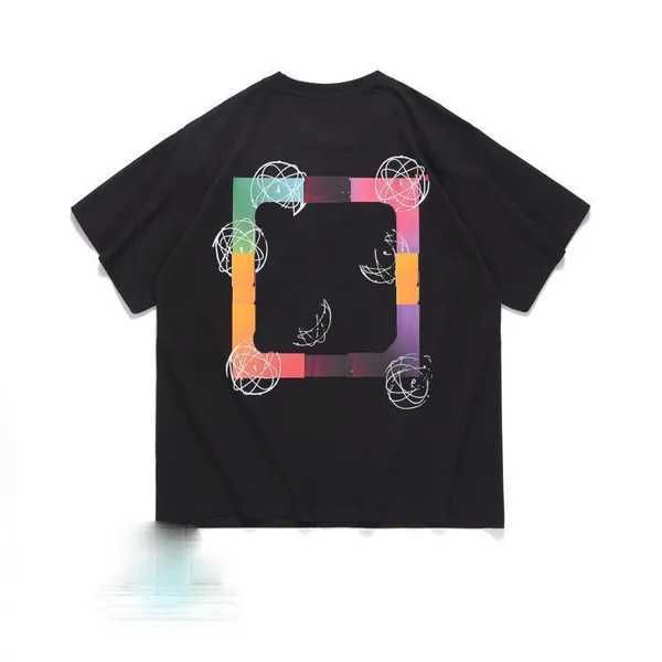 

offs summer fashion brand mens t shirts ow religious oil painting direct spray arrow tshirts hip hop short sleeve loose men tees women larg, White;black