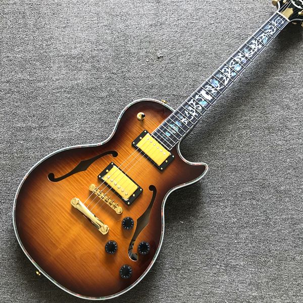 

custom shop, castone ball double flower electric guitar, rosewood fretboard, gold hardware, ing