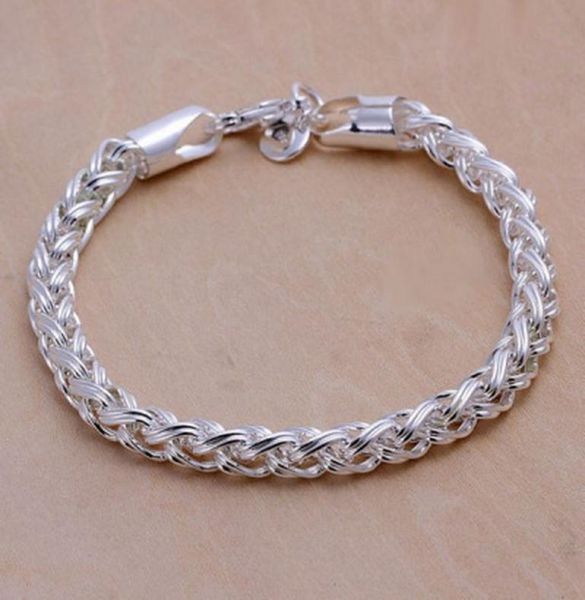 

christmas gift ring bracelet 925 silver charm bracelet 195x06cm dfmwb070women039s sterling silver plated jewelry brace3213322, Golden;silver
