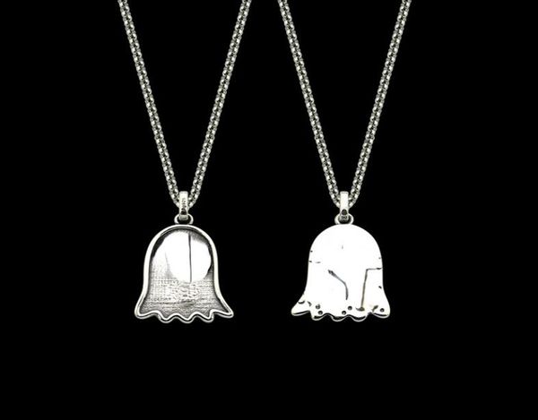 

2022 new retro cutout design sliver women men skeleton necklace streetwear ghost chain necklace choker luxury jewelry9831713, Silver
