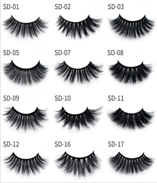 

brand huapan 3d mink eyelashes eyelashe messy eye lash extension eyelash full strip eye lashes for party make up tool with co8493933