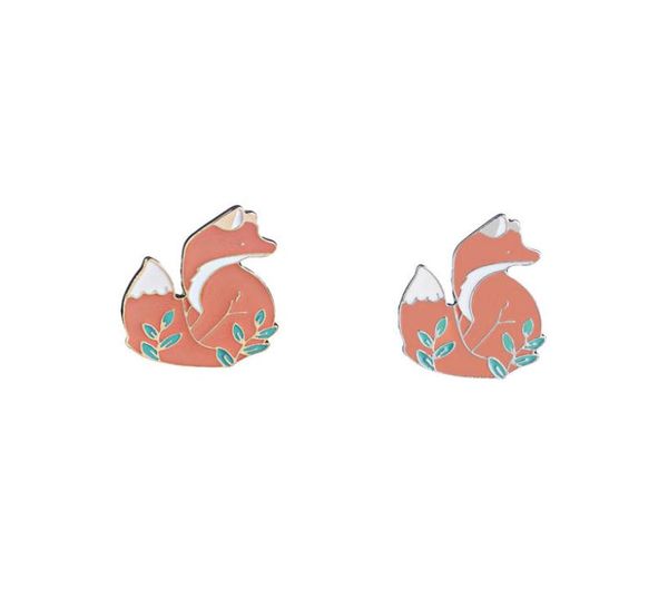 

animal pin cute animal woodland smart fox badges brooches lapel pin fox jewelry enamel pin brooch5203495, Gray