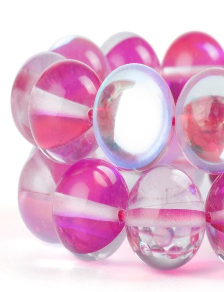 

round moonstone beads fuchsia ab frosted crystal glass aura iridescent loose beads for jewelry making 1 strand 15 inches 612 mm7228594