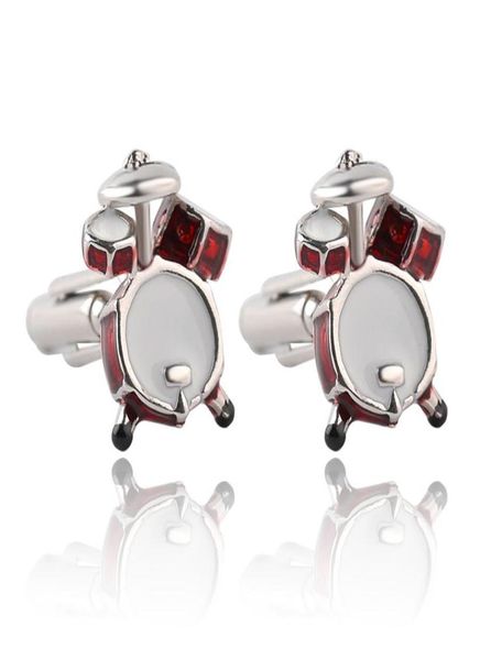 

men jewelry music lover drum guitar cufflinks for men shirt accessory fashion metal music design cuff links5966461, Silver