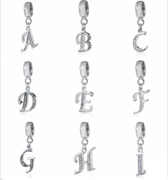 

letter charms for bracelets necklace authentic 925 sterling silver a-z pendant beads diy alphabet charms for making jewelry4783337, Bronze;silver