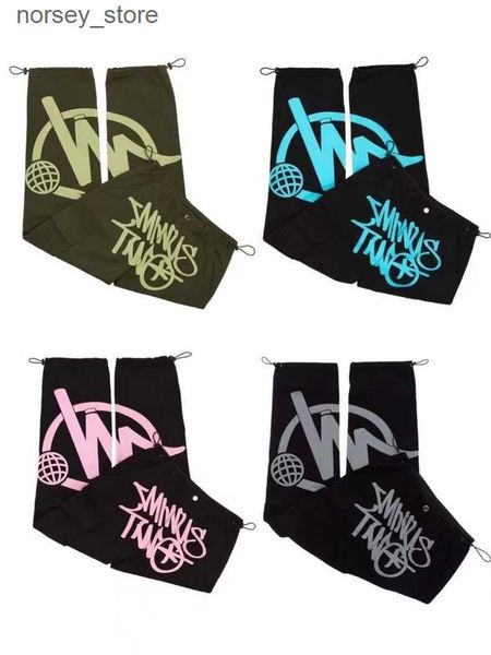 

minus two cargos cargo pants multi-color printed patchwork trend casual high street instagram cortez fire everything iem0, Black