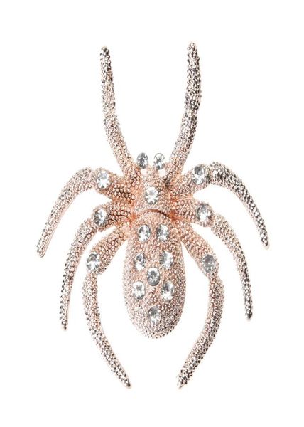 

new women spider brooch enamel pins scarf dress accessories diamante spilla clear crystal special brooch exquisite corsage6389946, Gray