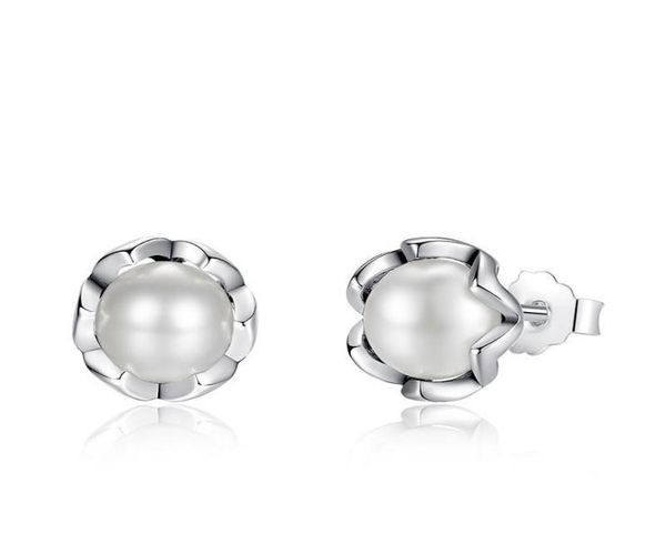 

pandora earrings 925 sterling silver cultured elegance stud earrings with white fresh water cultured pearl sterling silver jewelry8914559, Golden;silver