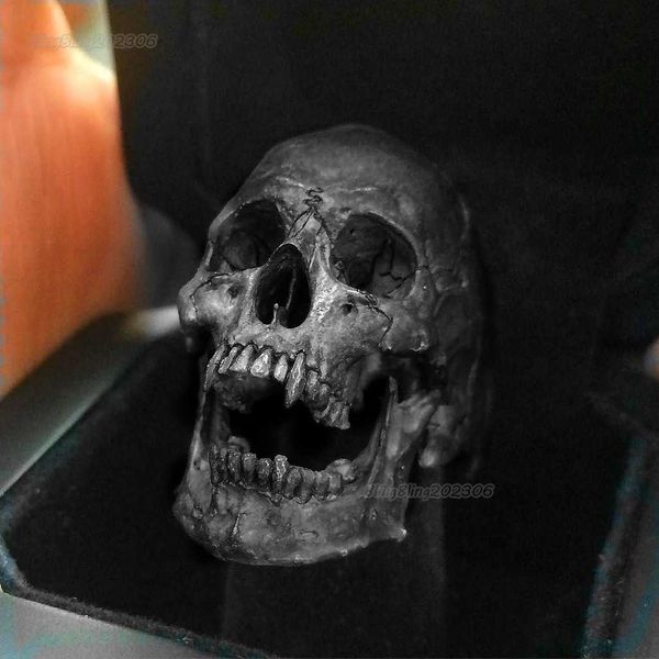 

accessories personality skull men's rock gothic punk jewelry ring, Golden;silver