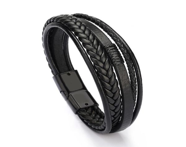

mens bracelets luxury designer jewelry mens gold bracelets handmade leather bracelet magnet buckle bangle whole jewelry1389132, Golden;silver