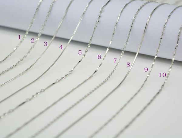 

100 genuine s925 sterling silver o chains solid silver necklace korean jewelry collarbone chain whole4595416