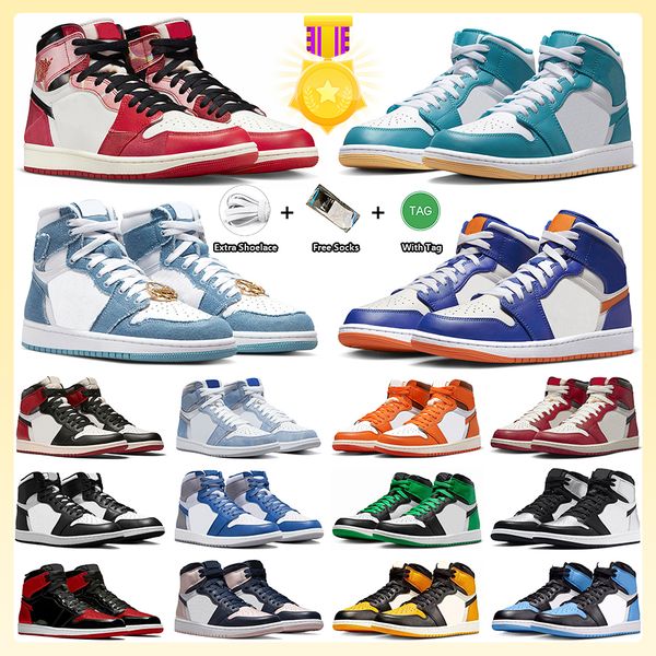 

basketball shoes spider-verse game royal aquatone unc toe craft reverse laney washed pink lost and found lucky green washed pink denim sneak