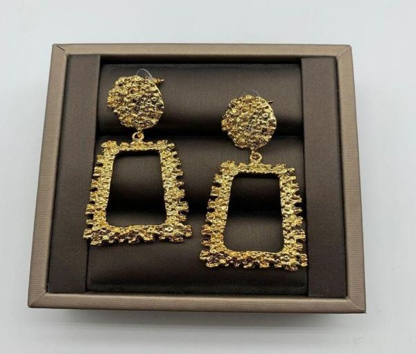 

celi saijia new french heavy metal high cold ins cool wind exaggeration personality fashion earrings female06810017, Golden
