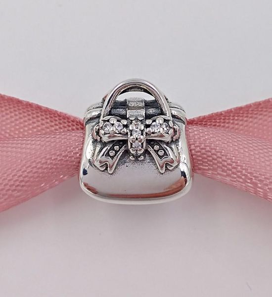 

andy jewel 925 sterling silver beads sparkling handbag charm charms fits european pandora style jewelry bracelets necklace 791535116192, Black