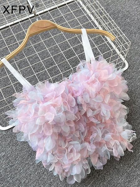 

women's tanks camis xfpv autumn summer fashion sleeveless slim y2k suspender vest temperament strap camis women sm2158 230627, White