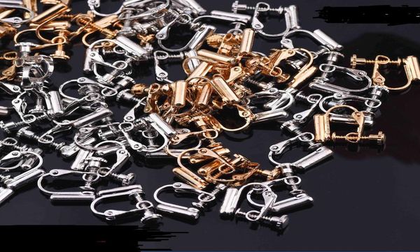 

earring clip converter findings color retaining earring clip without ear hole diy jewelry making7900351, Blue;slivery