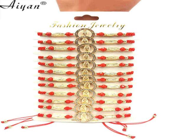 

12 pieces religion jesus virgin maria and father handwoven bracelet metal sculpture can worn by men and women as gifts 2201174880358, Golden;silver