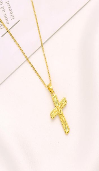 

womens mens 9k yellow solid gold jesus crucifix cross pendant link chain new necklace3929879, Silver