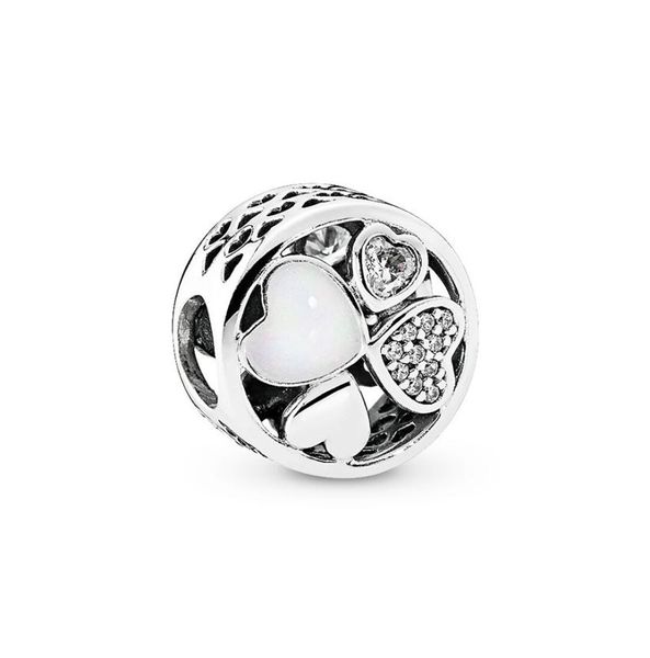 

2020 authentic ale 925 sterling silver hearts of love charms beads fit charmes style bracelet for diy fashion jewelry des6020382, Black