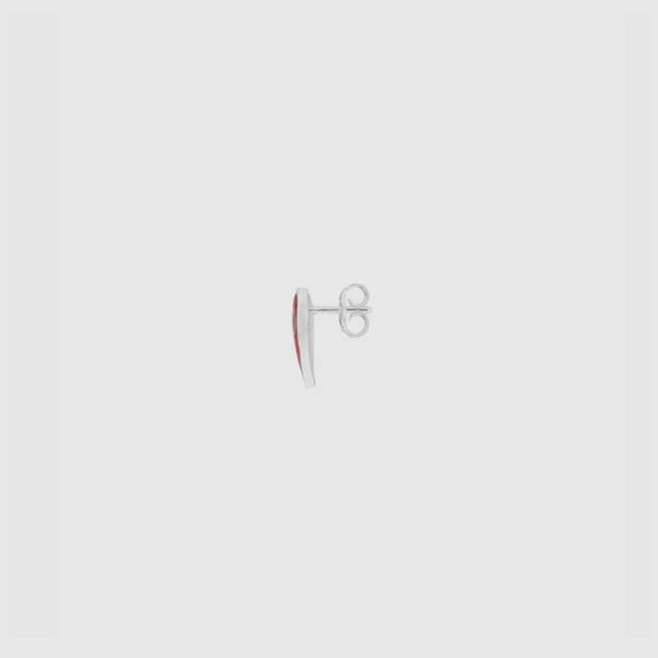

pure for female ins style small design new earrings heavy industry heart shaped ear studs silver jewelry, Golden
