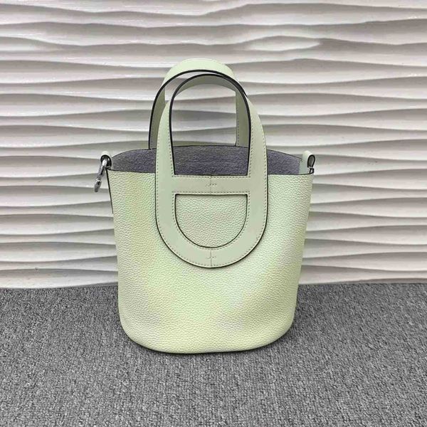 

h bag designer luxury women's pig nose vegetable basket handbag fashion togo layer cow skin litchi grain bucket bagy6k1ylau picotin