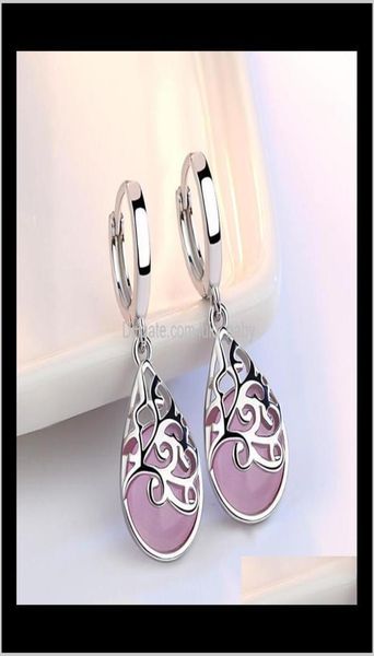 

knot 925 sterling sier moonlight opal tears totem drop earrings gift pendientes oorbellen boucle doreille femmes knsan 490km8797060, Silver