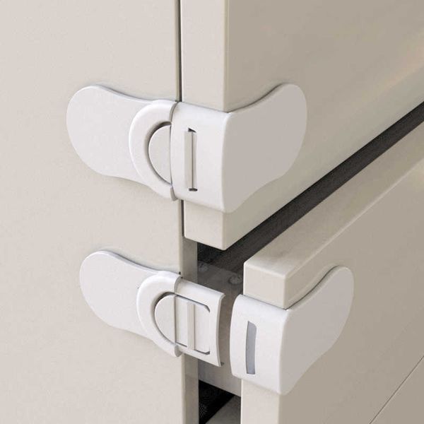 

baby locks es 10pcs child safety cabinet drawer fridge silicone door bumper bracelet plastic buckle p230613