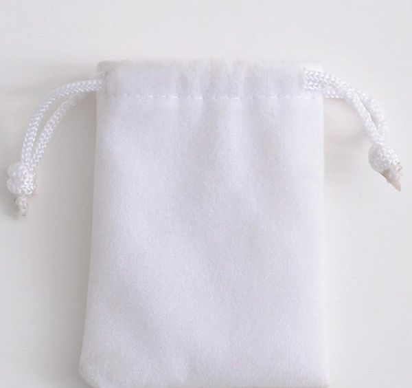 

3 sizes pure white velvet jewelry pouch gift present package fit for necklace bracelet earring christmas bags2362127, Pink;blue