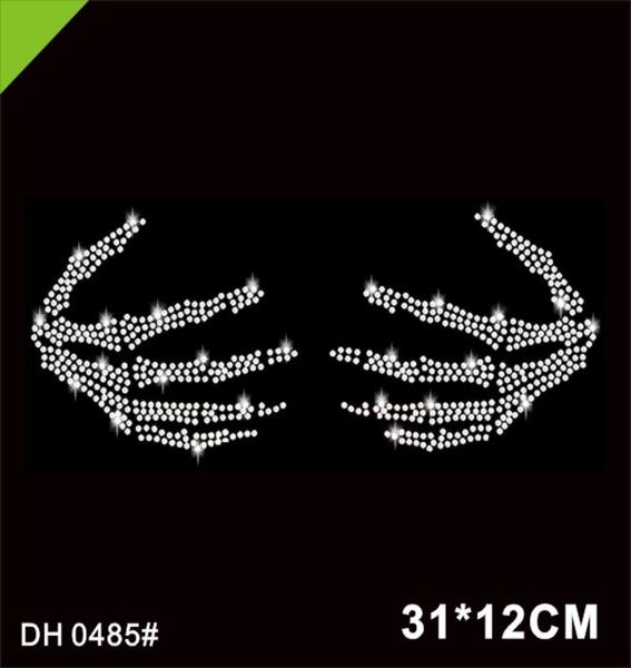 

whole hand rhinestone transfer factory direct diy dh048508642280, Black
