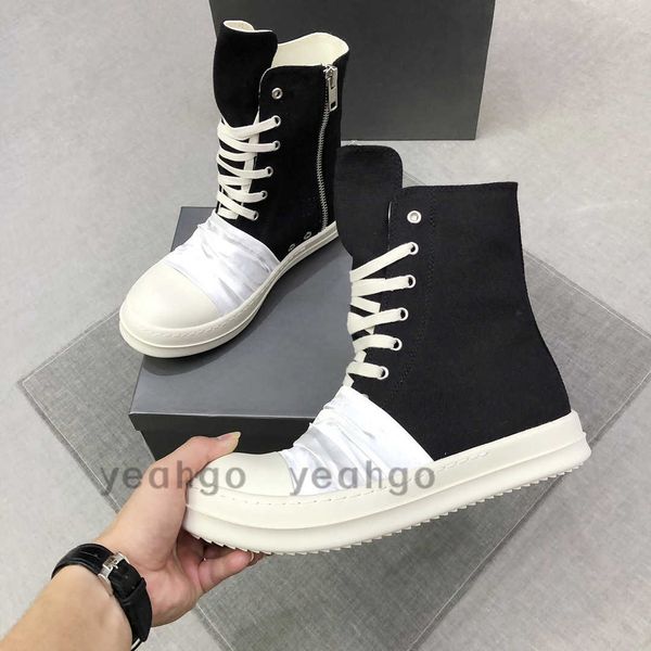 

women breathable men 2022 for casual shoes canvas rick boots high male fashion owen luxury designer sneakers black lace up mens woman a99v