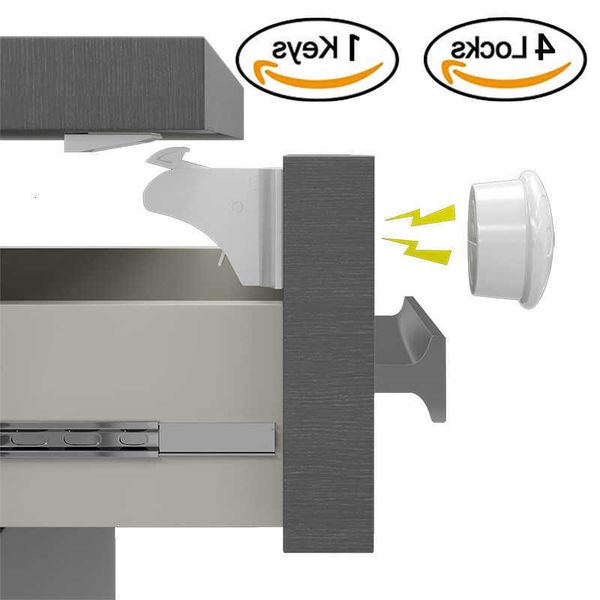 

gg baby locks es children invisible security lock for safety magnetic home drawer cabinet door antipinch hand babies protection 230613