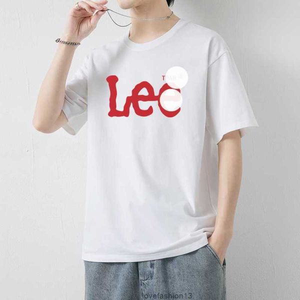 

le summer new short sleeve t-shirt couple pure cotton round neck loose drop shoulder le trend, White;black