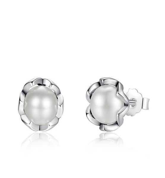 

pandora earrings 925 sterling silver cultured elegance stud earrings with white fresh water cultured pearl sterling silver jewelry6734935, Golden;silver