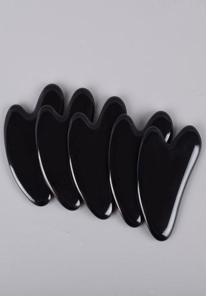 

natural obsidian gua sha board black jade stone body facial eye scraping plate acupuncture massage relaxation health care c076895658